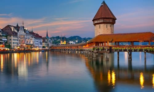 Suiza - Lucerna - puente de la capilla